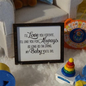Dollhouse Miniature Framed Nursery Wall Art