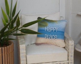 Dollhouse Decorative Accent Beach Throw Pillow - 1:12 Scale