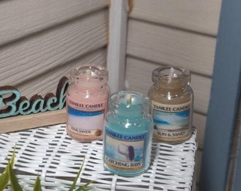 Juego de 3 - Velas en tarro aromáticas en miniatura - Colección Beach