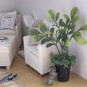 Miniature Dollhouse Tall Floor Plant