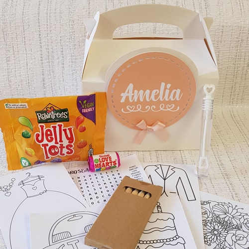 Childrens Personalised Wedding Activity Pack Favour Gift Party Etsy UK