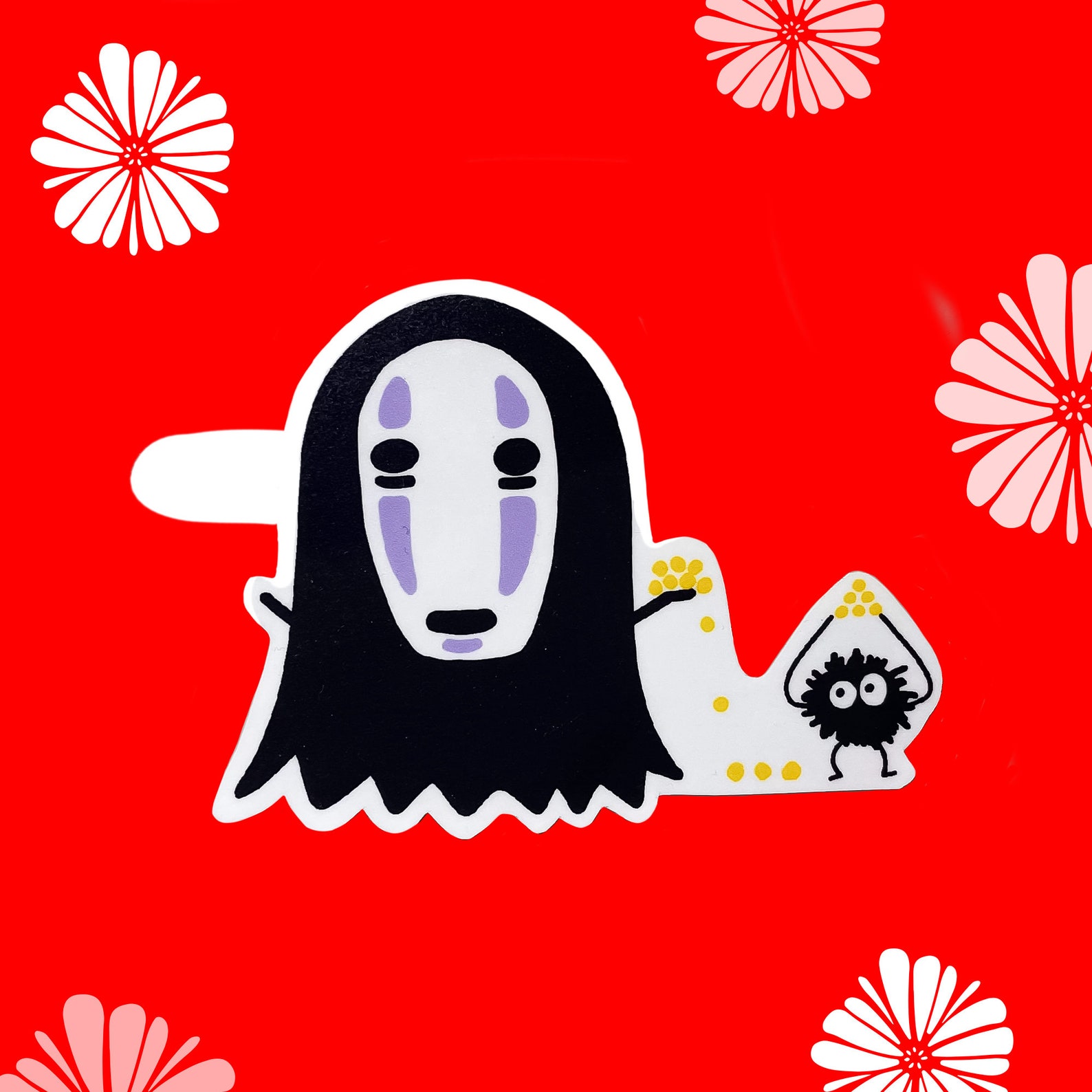 Studio Ghibli No Face Sticker Etsy
