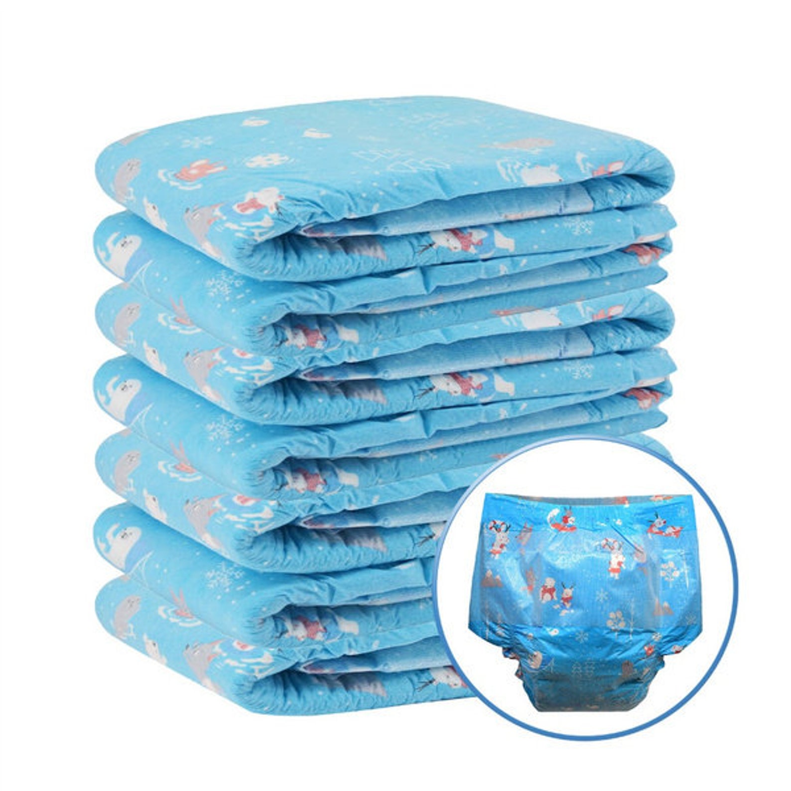 Adult Printed Diapers Rainbow Week Blue MedLrg Etsy