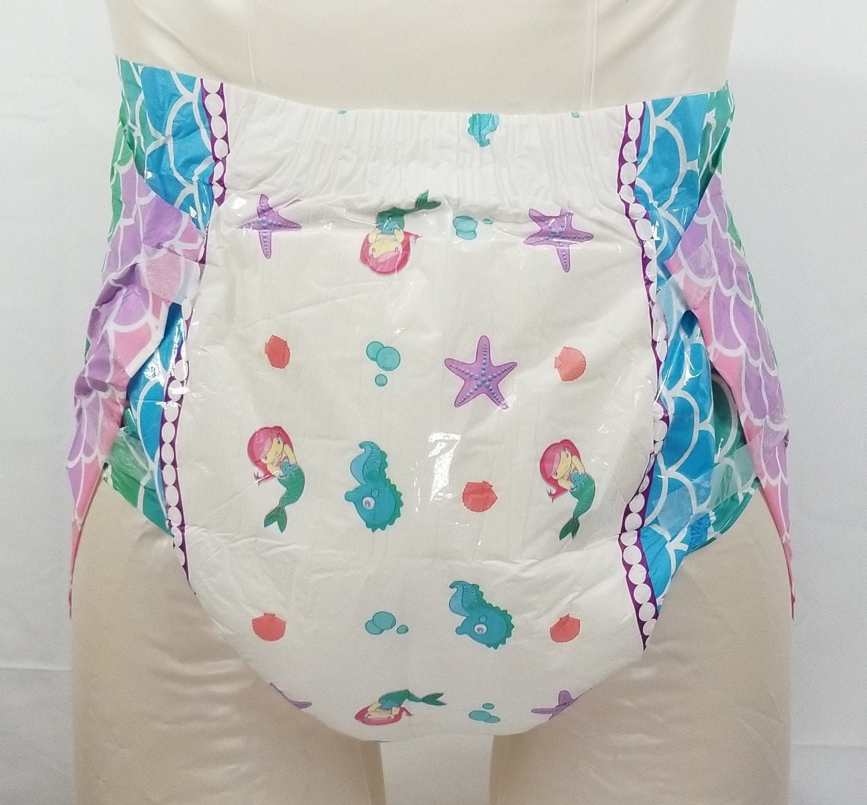 Adult Printed Diapers Seaside Princess Medium Etsy