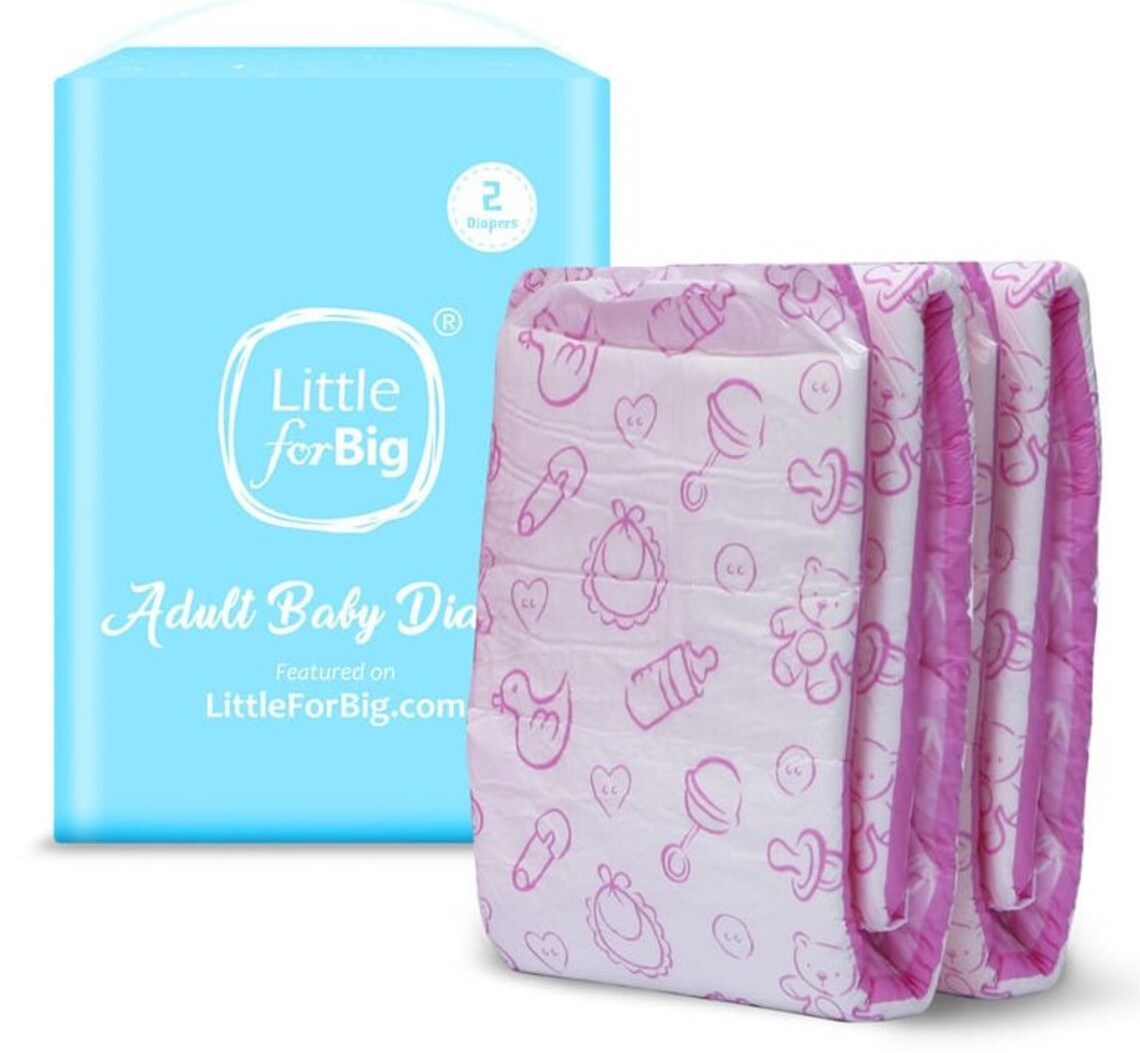 Adult Printed Diapers Nursery Pink Medium 2838 Etsy