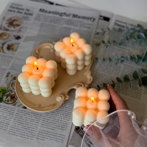 Bubble Candle - Handmade Soy Wax Candle - Modern Home Decor - Personalized Gift - Decorative Candle - Aesthetic Candle - Free Shipping