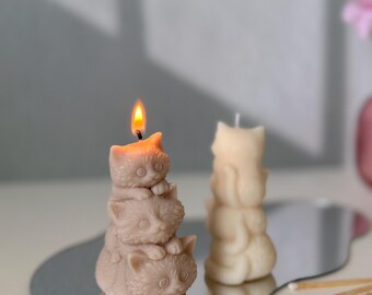 Handmade Soy Wax Cat Candle – Pet Lover Gift, Funny Home Decor