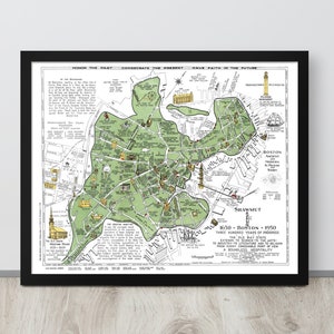 1928 Boston Map, schalmut Bosten, 1630-1930 | Professionell restaurierter historischer Druck | Tolles Geschenk Einweihungsparty Geburtstag Hochzeit Jahrestag