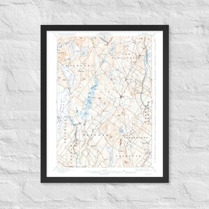 1898 Seen Region Maine Karte | Grau, Windham, Gorham, New Gloucester, Yarmouth, Cumberland, Falmouth, Standish, Casco