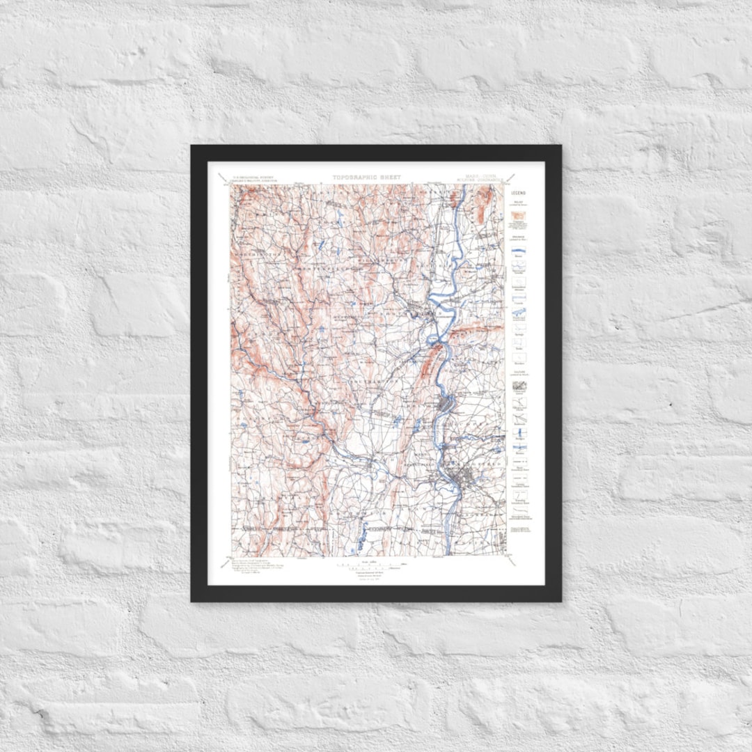 1897 Pioneer Valley Massachusetts Map