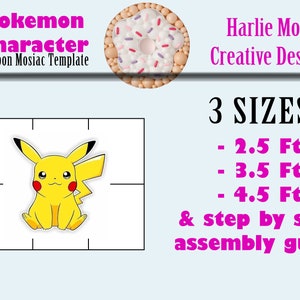 Yellow Character | Cartoon |  balloon template | 2.5ft, 3.5ft, and 4.5ft with Step by Step Instructions | Instant download