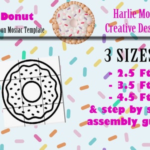 Donut | Back to School | Sweat Treat | Balloons | PDF files + Instructions Step by Step
