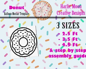 Donut | Back to School | Sweat Treat | Balloons | PDF files + Instructions Step by Step