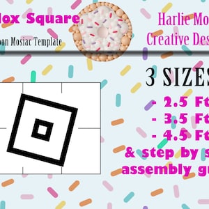Roblox Logo | Gaming | balloon template | 2.5ft, 3.5ft, and 4.5ft with Step by Step Instructions | Instant download