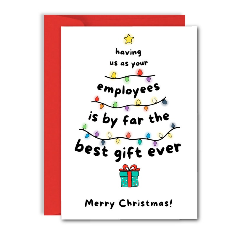 Xmas Cards Funny Christmas Cards for Boss Employer From Etsy