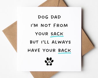 Greatest Dog Dad Birthday Card, Happy Birthday From the Dog Funny ...