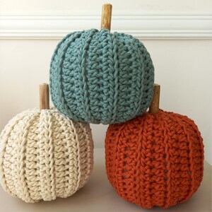 Chunky Pumpkin - Digital PDF Crochet Pattern - Using Cotton Yarn or Macrame Cord