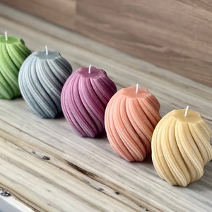 Swirl Candle | Abstract Candle | Decorative Candle | Handmade Candle | Beeswax Candle | Gift for Her | Gift for Mom
