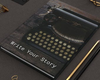 Typewritter Themed Hardcover Journal/ Notebook