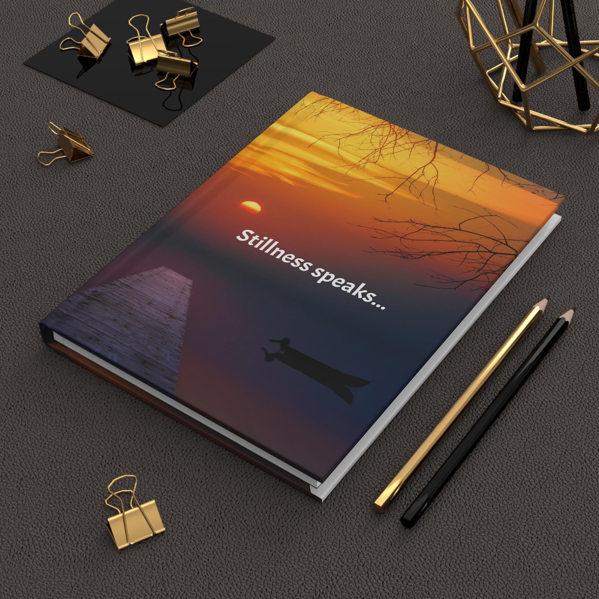Morning Reflections Journal - Sunrise Lake Notebook, Calm Water Writing Journal, Serene Nature Gift, Tranquility Hardcover Notebook Diary
