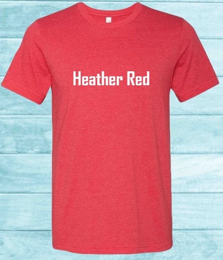 Bella Canvas Heather Canvas Red T-Shirt - Unisex, Retail Fit, Pre-Shrunk Cotton (Size L) - View #3