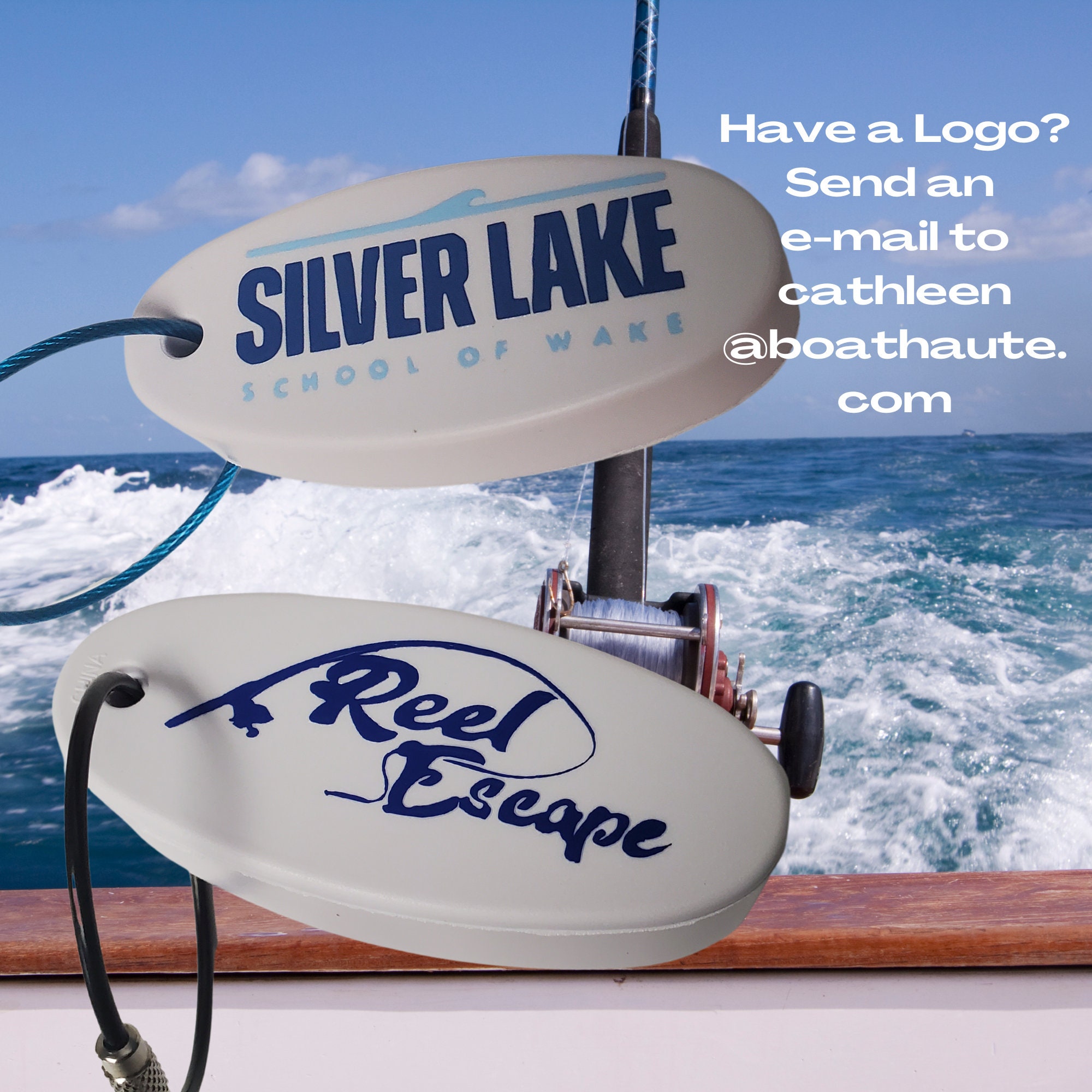 Personalized Floating Boat Keychain, Pool, Kayak, Watersports, Beach House, RV, Fishing, Surfing, Jetski, Pontoon Boat - Glows and Floats!