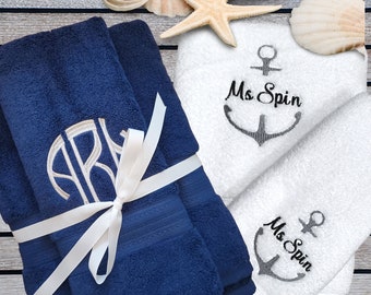 Custom Bath Towel Set with Bath Sheet + Hand Towel; 100% Cotton