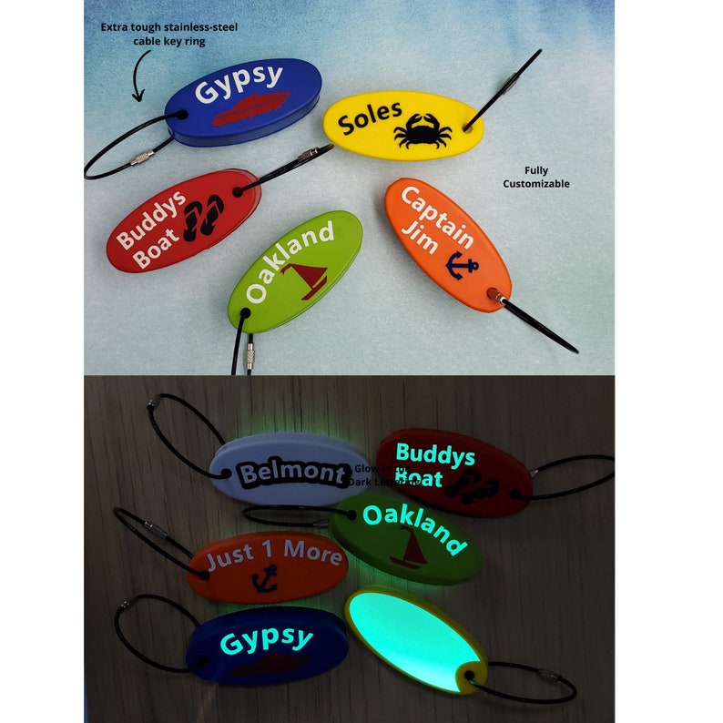 Personalized Floating Boat Keychain Pool Kayak Watersports Etsy