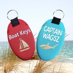 Boat Key Float / Keyring (Glows in the Dark) for Boat, Kayak, Pool, Beach House, Camp or Yachting!