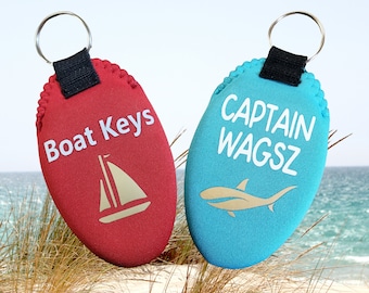 Boat Key Float / Keyring (Glows in the Dark) for Boat, Kayak, Pool, Beach House, Camp or Yachting!