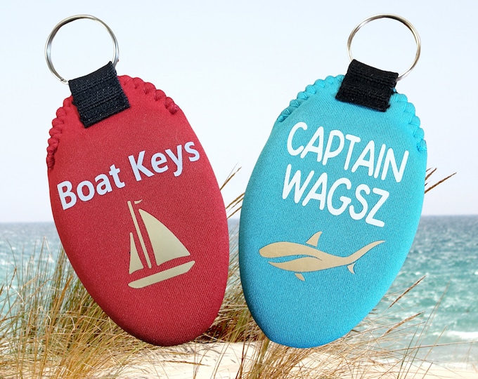 Featured listing image: Personalized Floating Neoprene Keychain (Glows in the Dark)