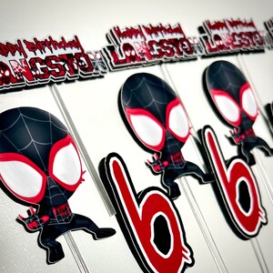 Miles Morales/Spin Inspired Cupcake Toppers
