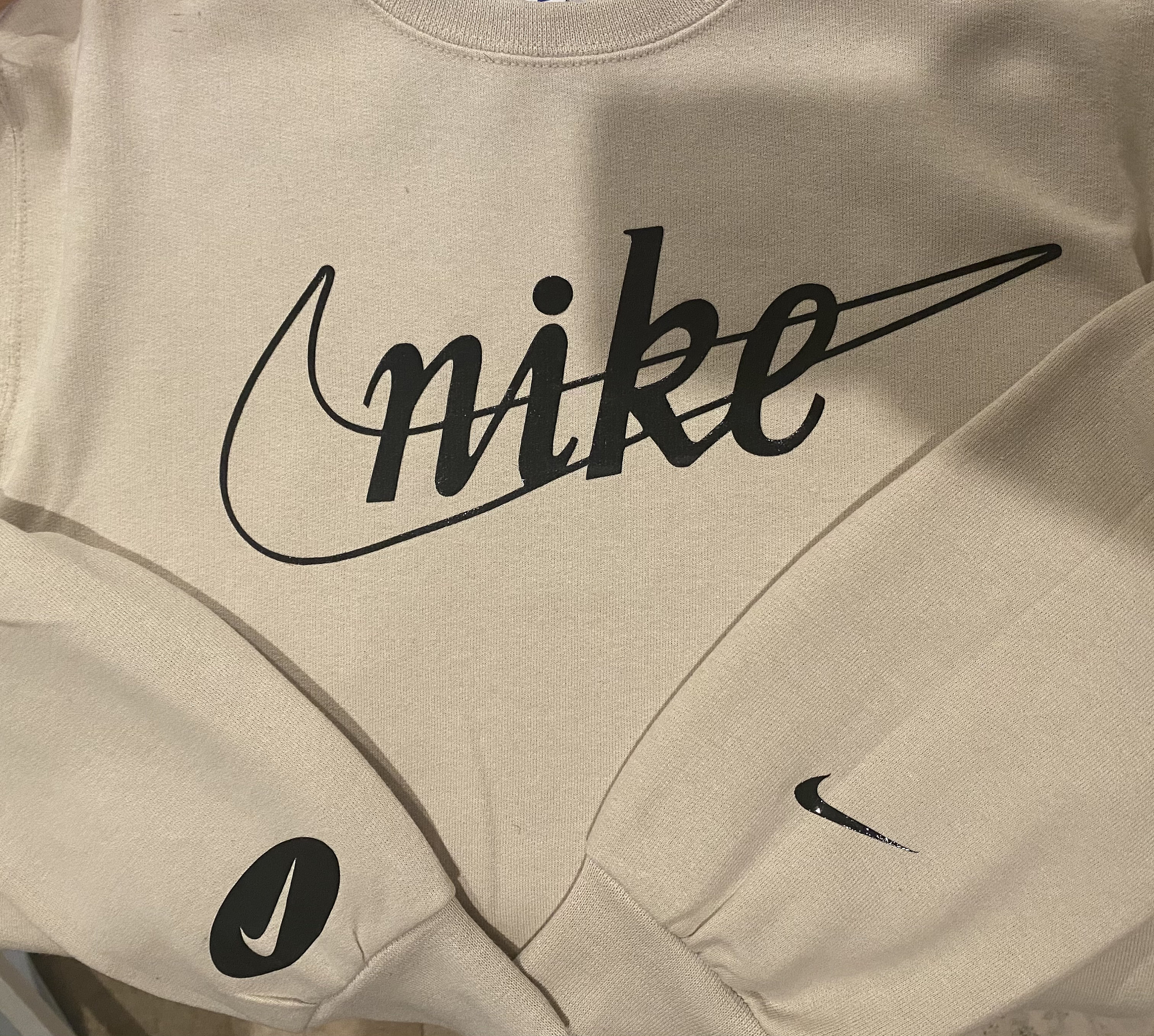 Vintage Nike Inspired Sand Crewneck | Etsy