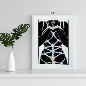 Shibari Foil Print 8.5” x 11”
