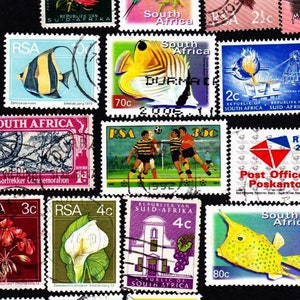 21 南アフリカ切手 ヴィンテージ 使用済み郵便切手 コレクターセット