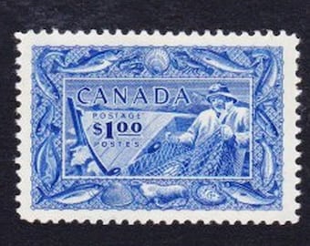 希少カナダ切手 8セント ヴィンテージ 1946年 農業風景 ミント 未使用