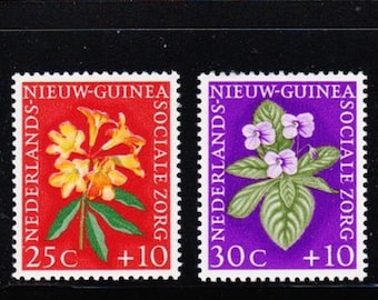 4 Mint NETHERLANDS NEW GUINEA Stamps Vintage  Postage Collector Set Islands in the Pacific Ocean  4NNG