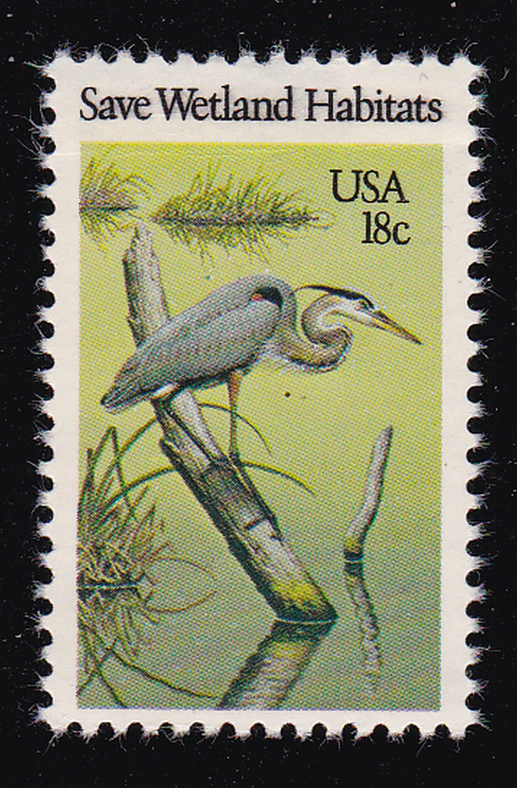 5 Great Blue Heron Stamps 18c Postage Stamps 1981 Wildlife Etsy