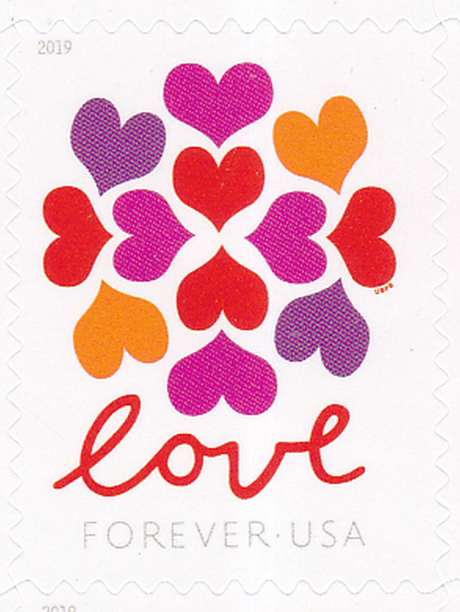 10 Love Red Hearts Forever Stamps Selfadhesive Pristine Etsy