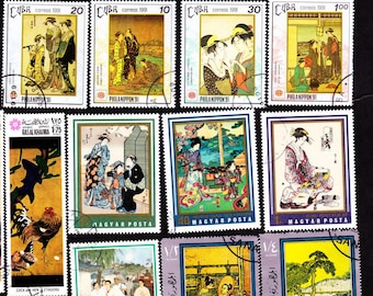 19 オリエンタルアート ヴィンテージ 中古 世界切手 コレクターセット