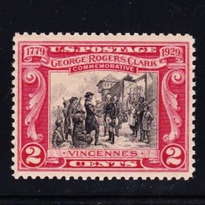 SELTEN USA 1929 Jahrgang 2c GEORGE Rogers Clark Jubiläum Ausgabe Schöne Unused Stamp SCT651