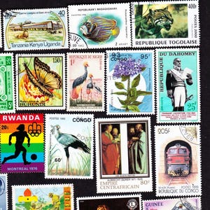 アフリカ23カ国使用済み切手コレクターセット アンゴラ、ブルンジ