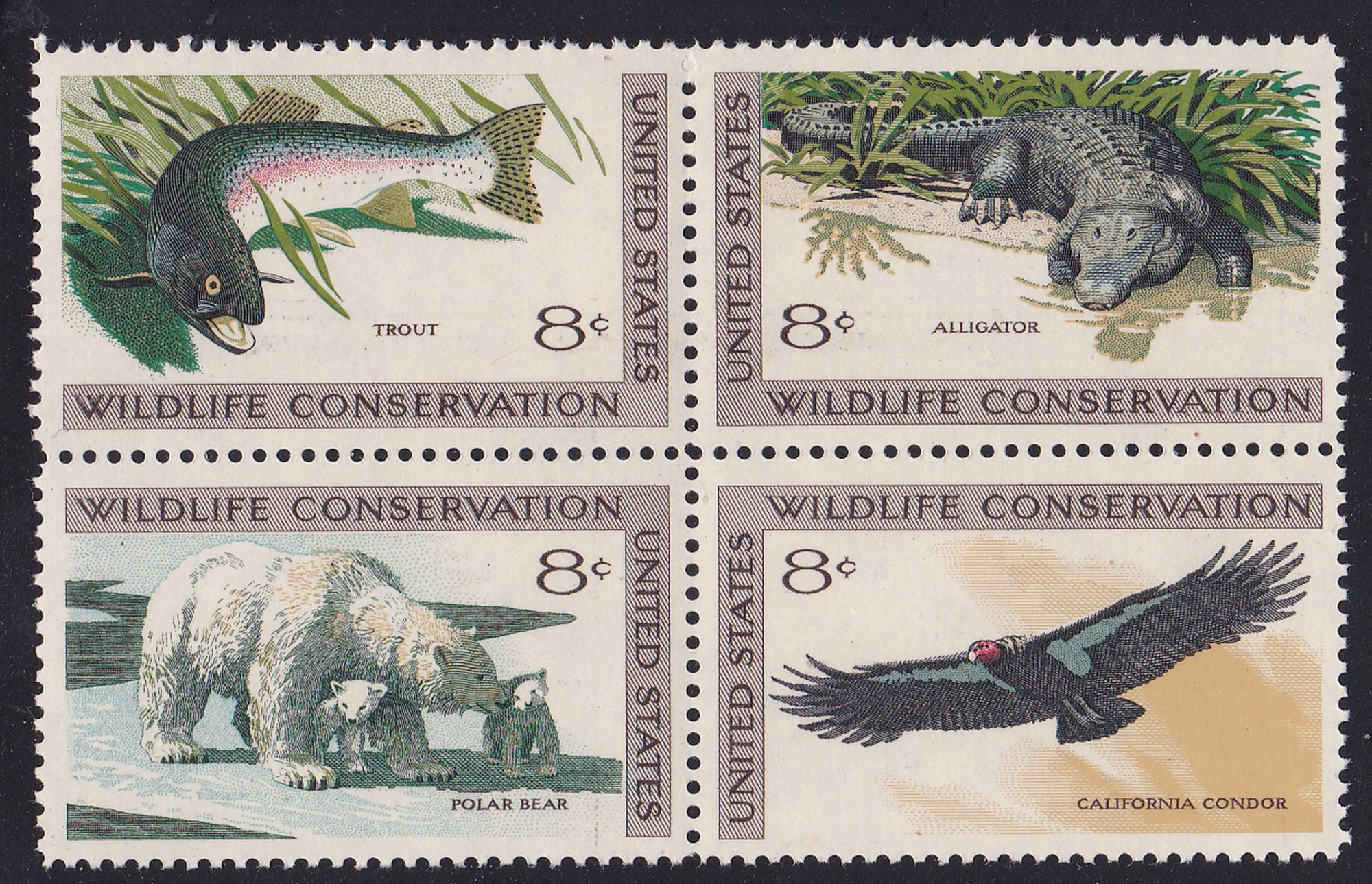 16 Wildlife Conservation 8c Postage Stamps 4 Different Designs Etsy