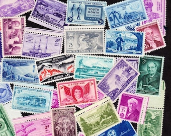 UNUSED 1950s U S COMMEMORATIVE Stamps All Different Vintage Unused Postage Stamps