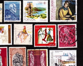 20 PORTUGAL Vintage Used Postage Stamps Collector Se  Travel Journals 20PORTE