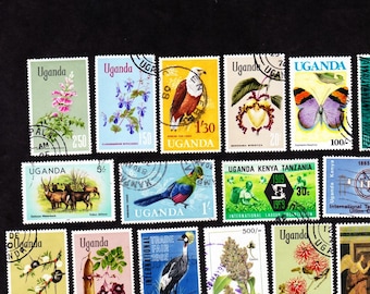 20 UGANDA e UGANDA KENYA Tanganyika (Tanzania) Africa Francobolli d'epoca 20UGANG