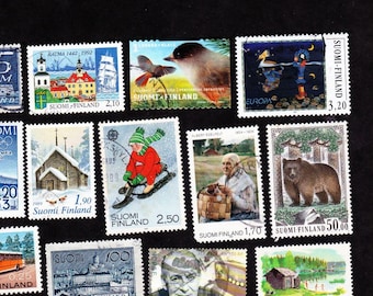 20 FINLAND SCANDINAVI vintage gebruikte postzegels verzamelset 20FING