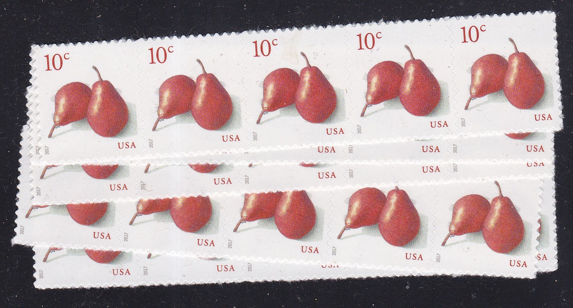 25 Pear Stamps Selfadhesive 10c Stamps Pristine as Issued by Etsy