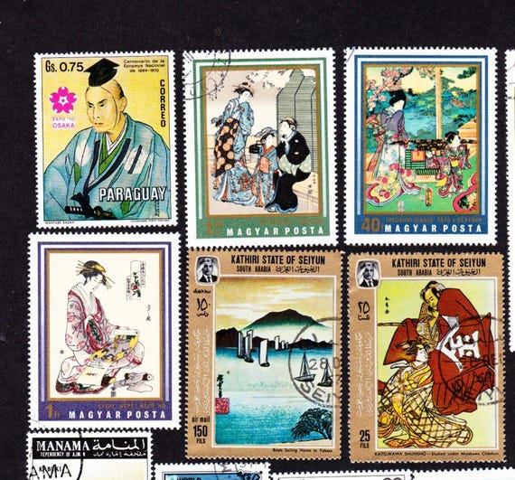 19 オリエンタルアート ヴィンテージ 中古 世界切手 コレクターセット
