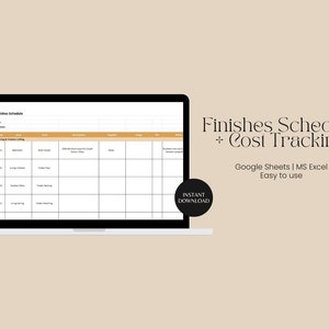 Interior Design Specification | Finishes Schedule | FF&E Schedule | Google + MS Excel Template